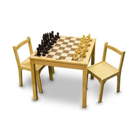 HIGHKEY Set of 2 Wooden Chair for our 3 in 1 game table LR122709